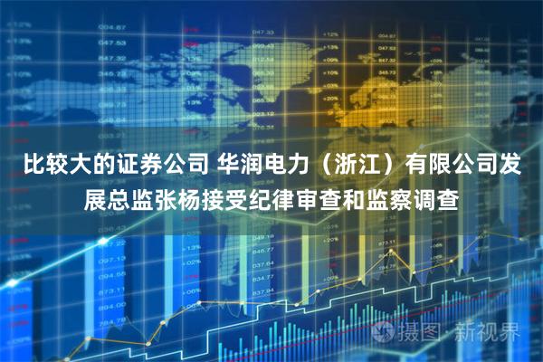 比较大的证券公司 华润电力（浙江）有限公司发展总监张杨接受纪律审查和监察调查