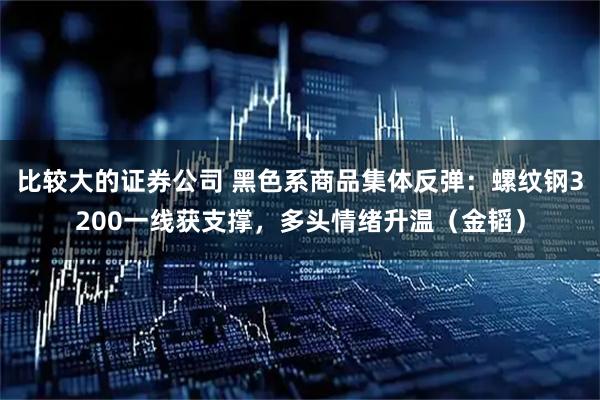 比较大的证券公司 黑色系商品集体反弹：螺纹钢3200一线获支撑，多头情绪升温（金韬）